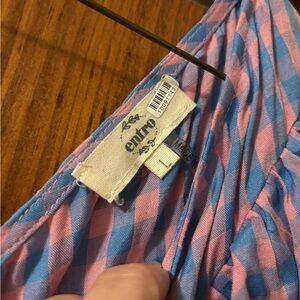 entro Sz L plaid dress